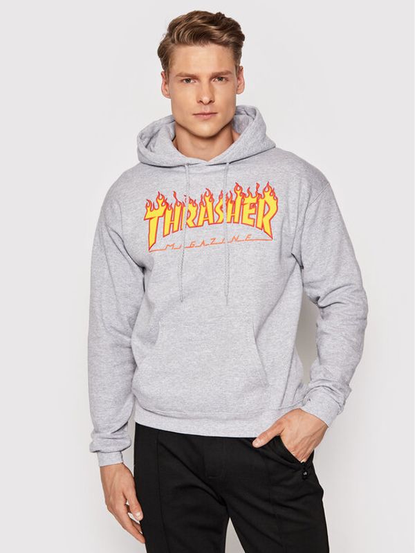 Thrasher Thrasher Суитшърт Flame Сив Regular Fit