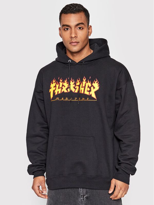 Thrasher Thrasher Суитшърт Godzilla Flame Черен Regular Fit