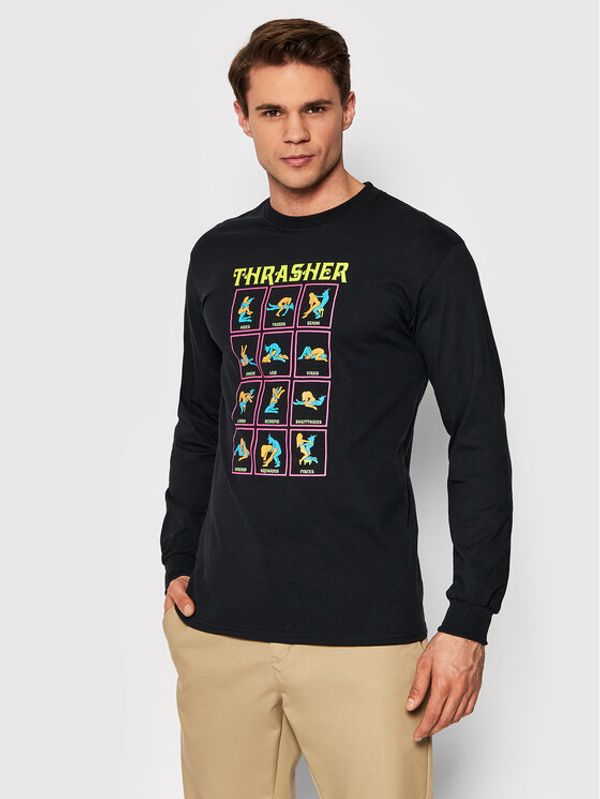 Thrasher Thrasher Тениска с дълъг ръкав Light Черен Regular Fit