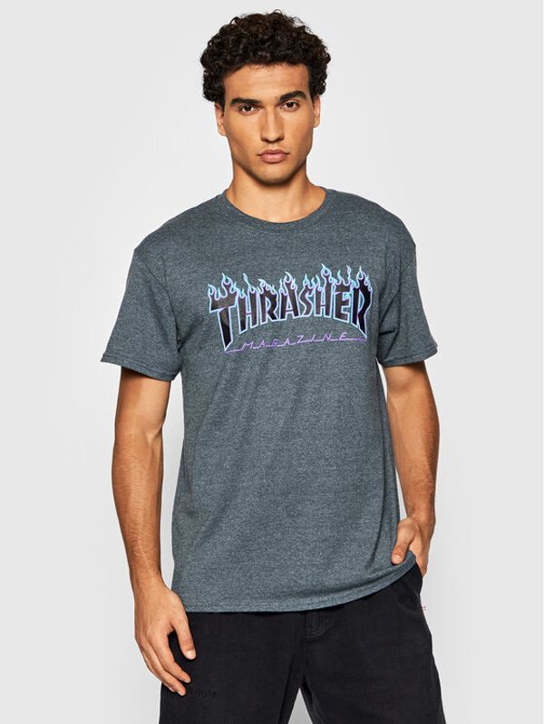 Thrasher Thrasher Тишърт Flame Тъмносин Regular Fit