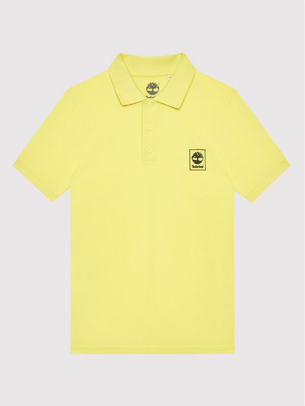 Timberland Timberland Тениска с яка и копчета T25T00 D Жълт Regular Fit