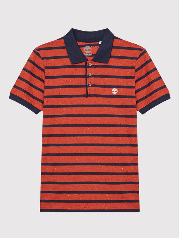 Timberland Timberland Тениска с яка и копчета T25T02 S Червен Regular Fit