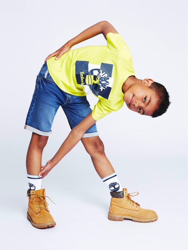 Timberland Timberland Тишърт T25T80 S Жълт Regular Fit