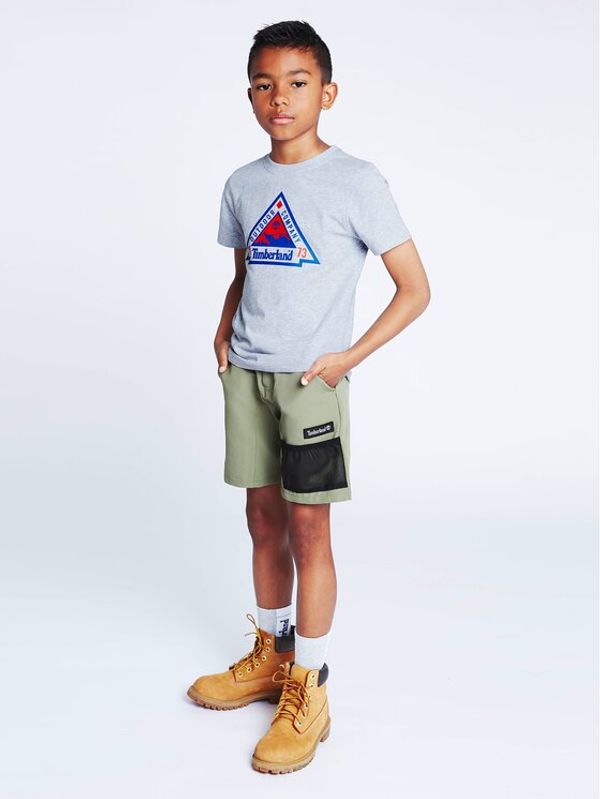 Timberland Timberland Тишърт T25T91 S Сив Regular Fit