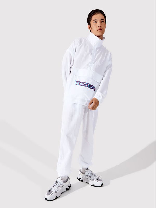 Togoshi Togoshi Долнище анцуг Unisex TG22-SPU001 Бял Relaxed Fit