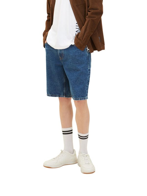 Tom Tailor Tom Tailor Denim Дънкови шорти 1035518 Тъмносин Slim Fit