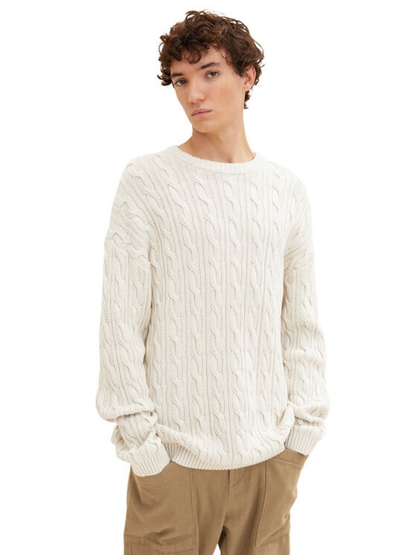 Tom Tailor Tom Tailor Denim Пуловер 1033879 Бежов Regular Fit