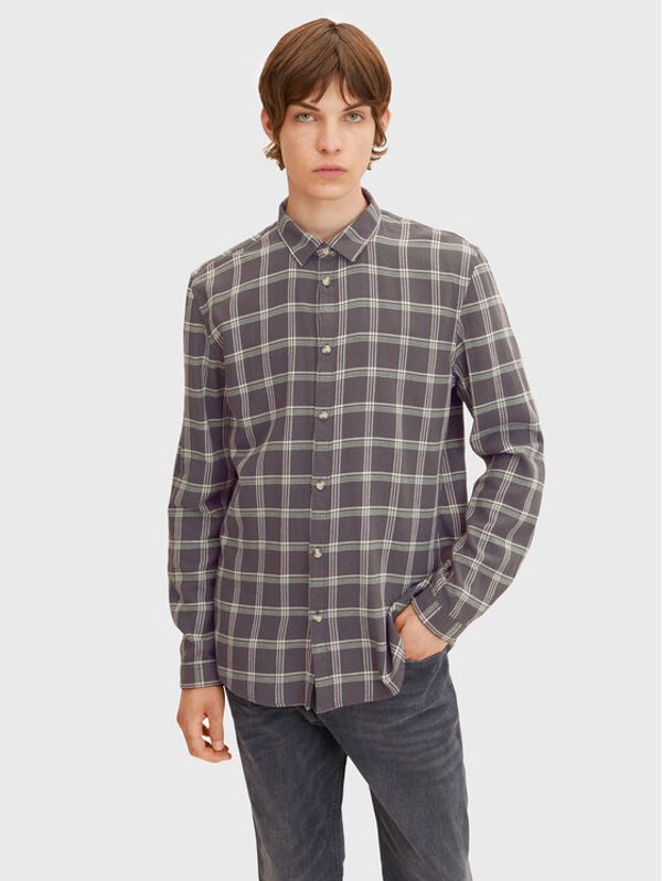 Tom Tailor Tom Tailor Denim Риза 1032378 Сив Slim Fit