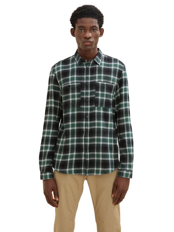 Tom Tailor Tom Tailor Denim Риза 1033745 Зелен Regular Fit