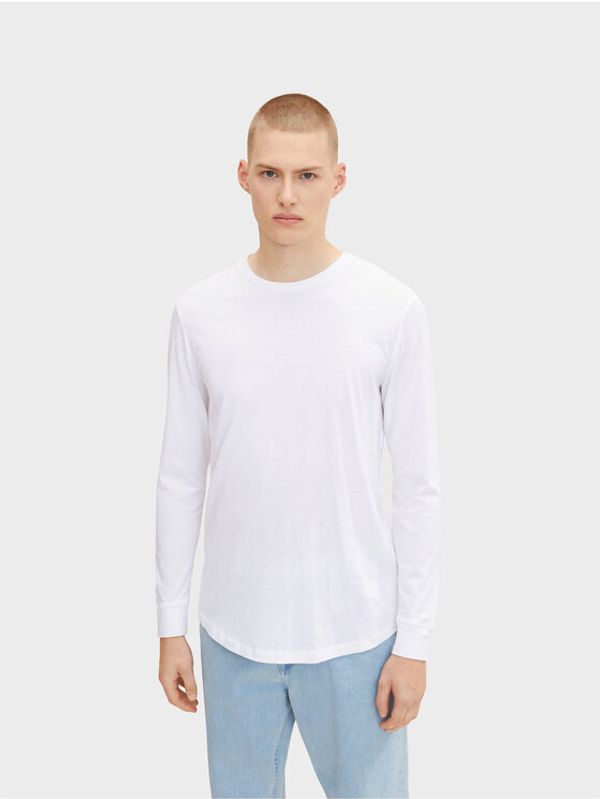 Tom Tailor Tom Tailor Denim Тениска с дълъг ръкав 1033022 Бял Regular Fit