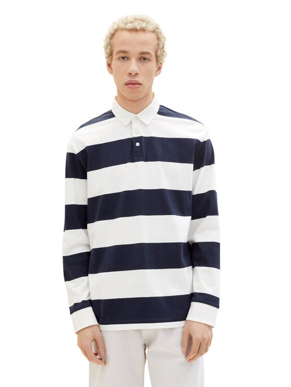 Tom Tailor Tom Tailor Denim Тениска с яка и копчета 1035281 Син