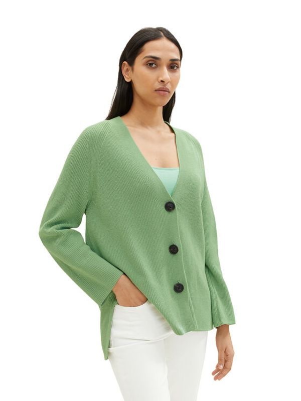 Tom Tailor Tom Tailor Кардиган 1035305 Зелен Regular Fit