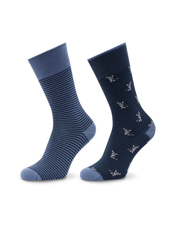 Tom Tailor Tom Tailor Комплект 2 чифта дълги чорапи мъжки 90254 Тъмносин