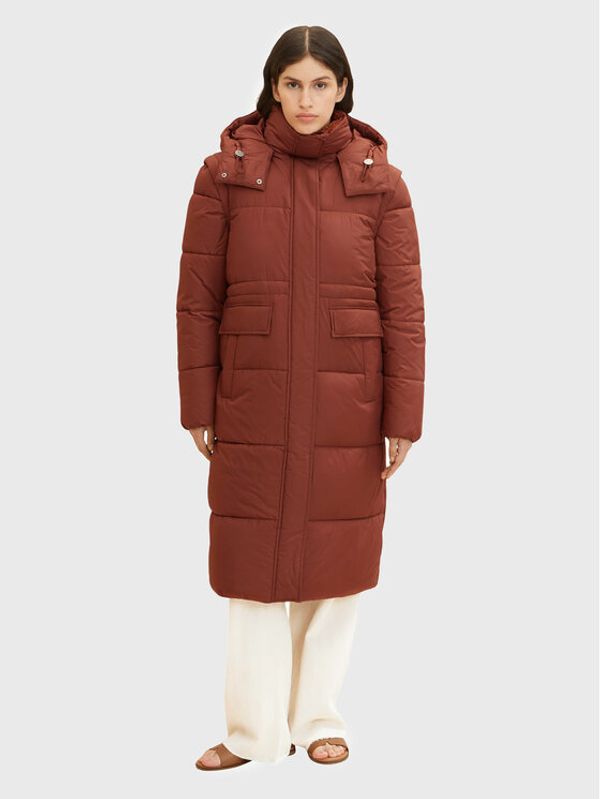 Tom Tailor Tom Tailor Пухено яке 1032504 Кафяв Regular Fit
