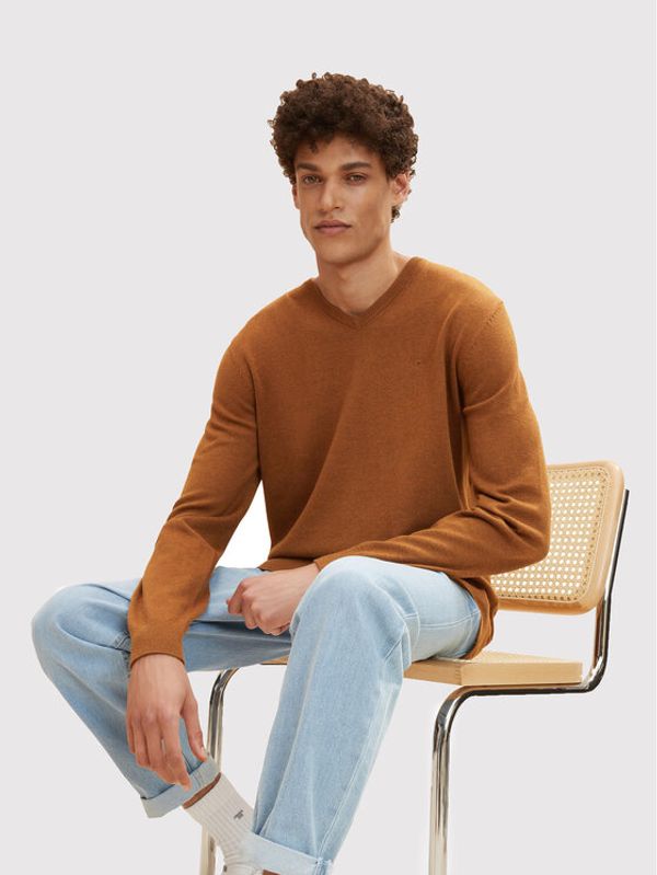 Tom Tailor Tom Tailor Пуловер 1027300 Кафяв Regular Fit