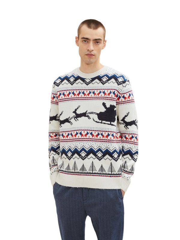 Tom Tailor Tom Tailor Пуловер 1034796 Бял Regular Fit