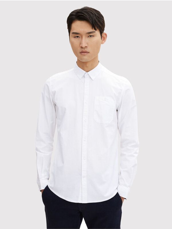 Tom Tailor Tom Tailor Риза 1031050 Бял Slim Fit