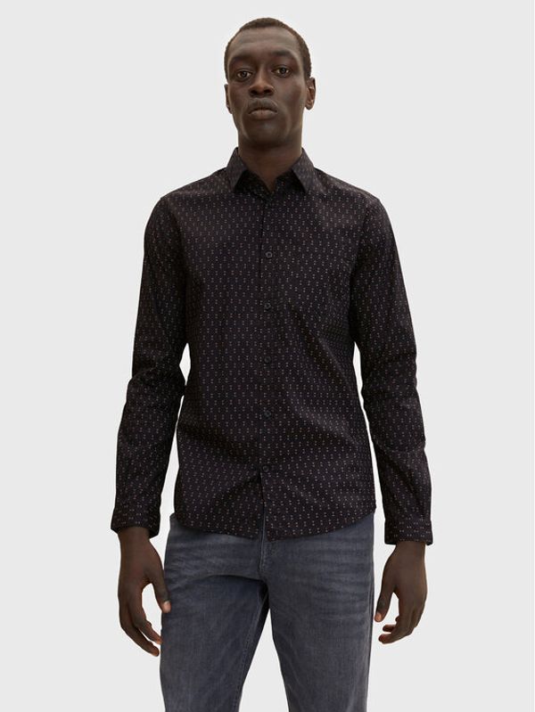 Tom Tailor Tom Tailor Риза 1032341 Черен Fitted Fit