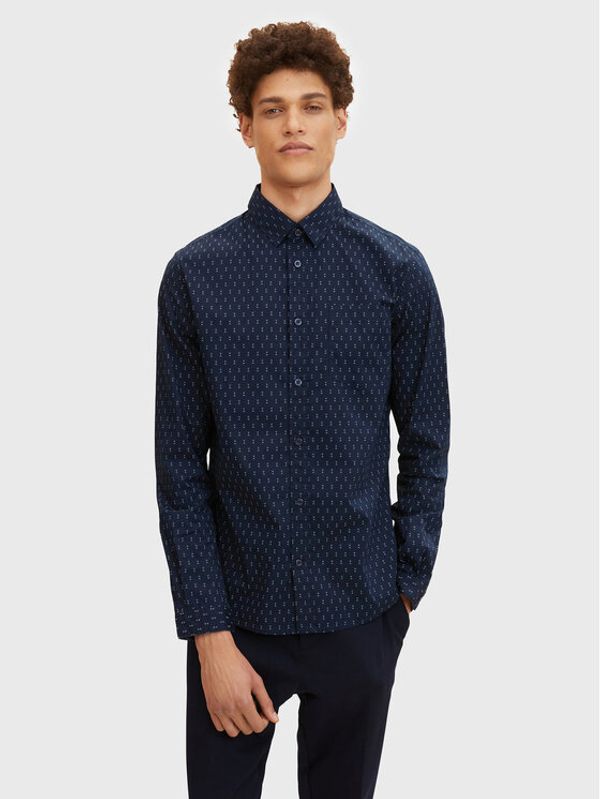 Tom Tailor Tom Tailor Риза 1032341 Тъмносин Fitted Fit