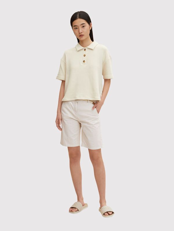 Tom Tailor Tom Tailor Шорти от плат 1031285 Бежов Slim Fit