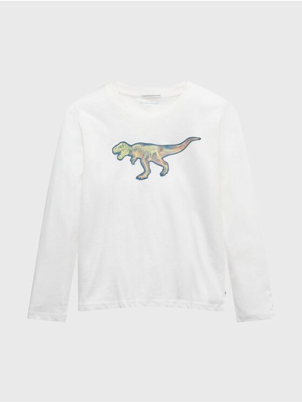 Tom Tailor Tom Tailor Тениска с дълъг ръкав 1033090 Бял Regular Fit