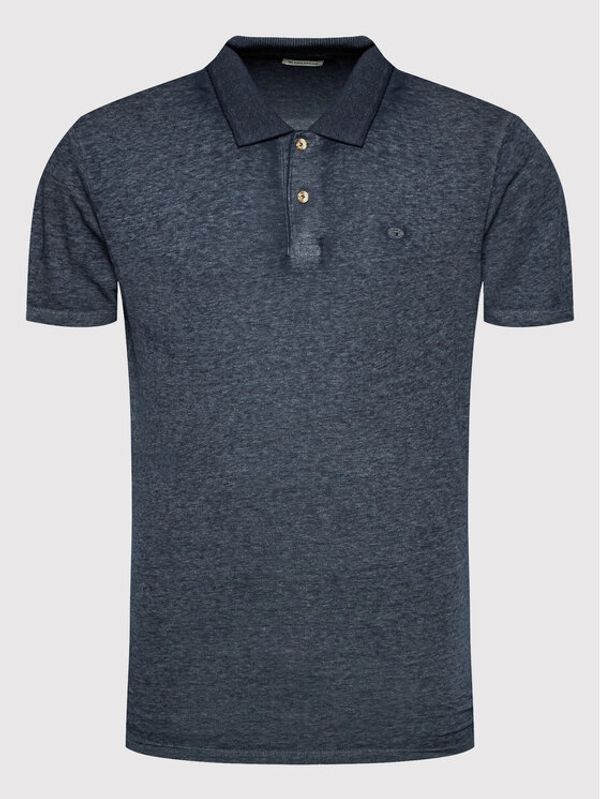 Tom Tailor Tom Tailor Тениска с яка и копчета 1031653 Тъмносин Regular Fit