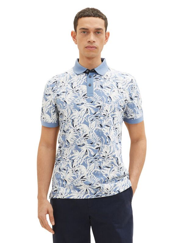 Tom Tailor Tom Tailor Тениска с яка и копчета 1035630 Бял