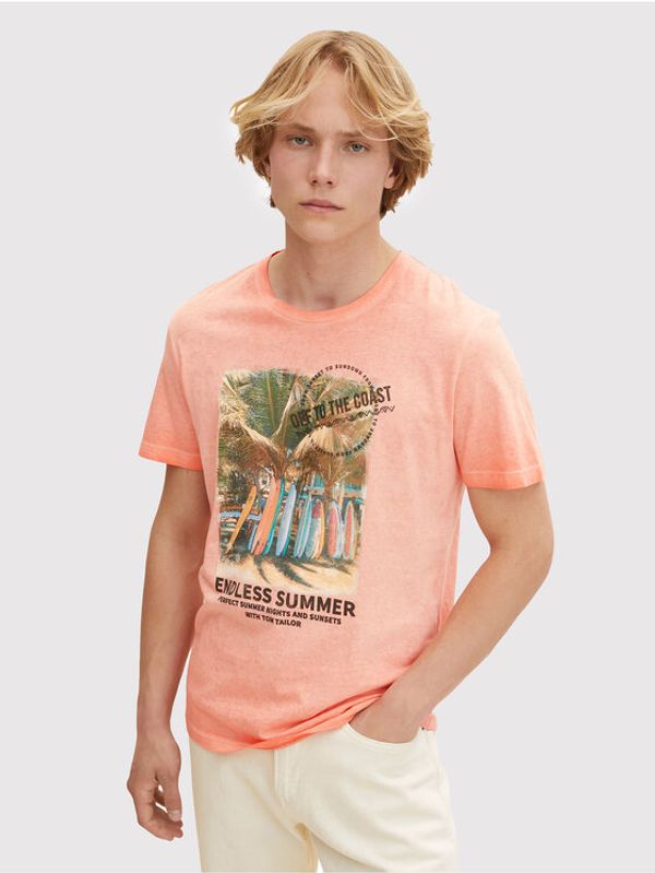 Tom Tailor Tom Tailor Тишърт 1031570 Оранжев Regular Fit