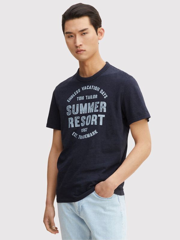 Tom Tailor Tom Tailor Тишърт 1031812 Тъмносин Regular Fit