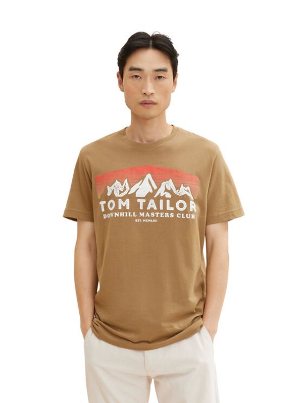 Tom Tailor Tom Tailor Тишърт 1034357 Кафяв Regular Fit