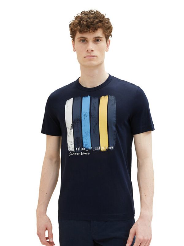 Tom Tailor Tom Tailor Тишърт 1036328 Тъмносин Regular Fit