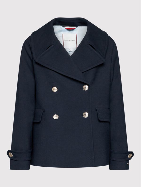Tommy Hilfiger Curve Tommy Hilfiger Curve Преходно палто Cry WW0WW36457 Тъмносин Regular Fit