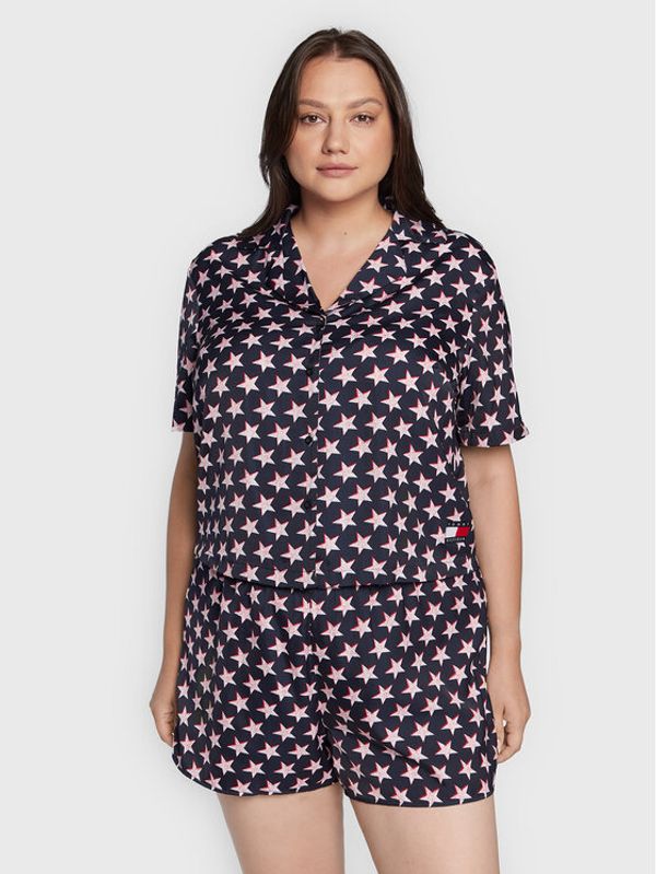 Tommy Hilfiger Curve Tommy Hilfiger Curve Тениска на пижама UW0UW03709 Тъмносин Regular Fit