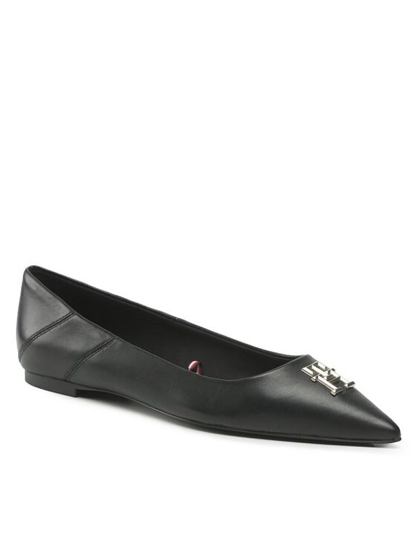 Tommy Hilfiger Tommy Hilfiger Балеринки Pointy Chic Ballerina FW0FW06842 Черен