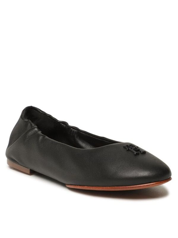 Tommy Hilfiger Tommy Hilfiger Балеринки Th Elevated Elastic Ballerina FW0FW07222 Черен
