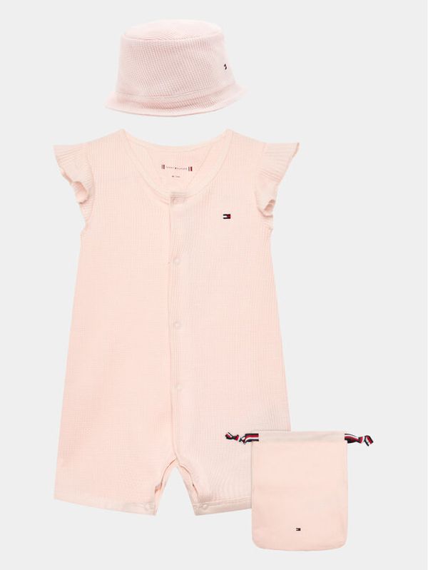 Tommy Hilfiger Tommy Hilfiger Бебешки гащеризон без стъпала KN0KN01608 Розов Regular Fit