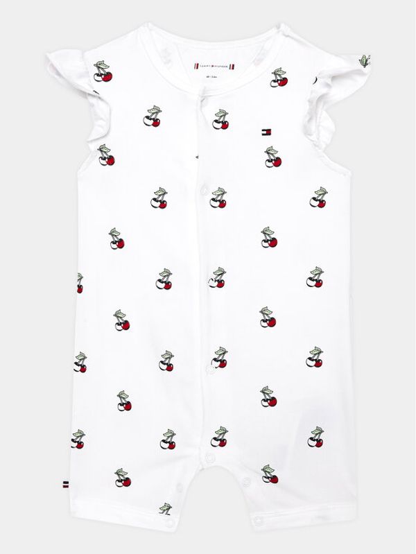 Tommy Hilfiger Tommy Hilfiger Бебешки гащеризон без стъпала KN0KN01631 Бял Regular Fit