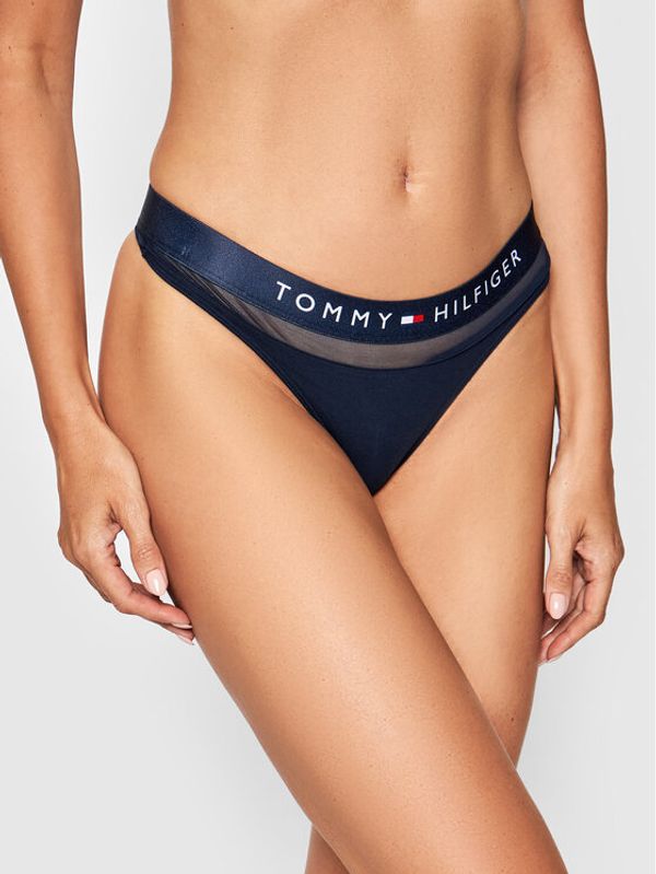 Tommy Hilfiger Tommy Hilfiger Бикини тип прашка Thong UW0UW00064 Тъмносин