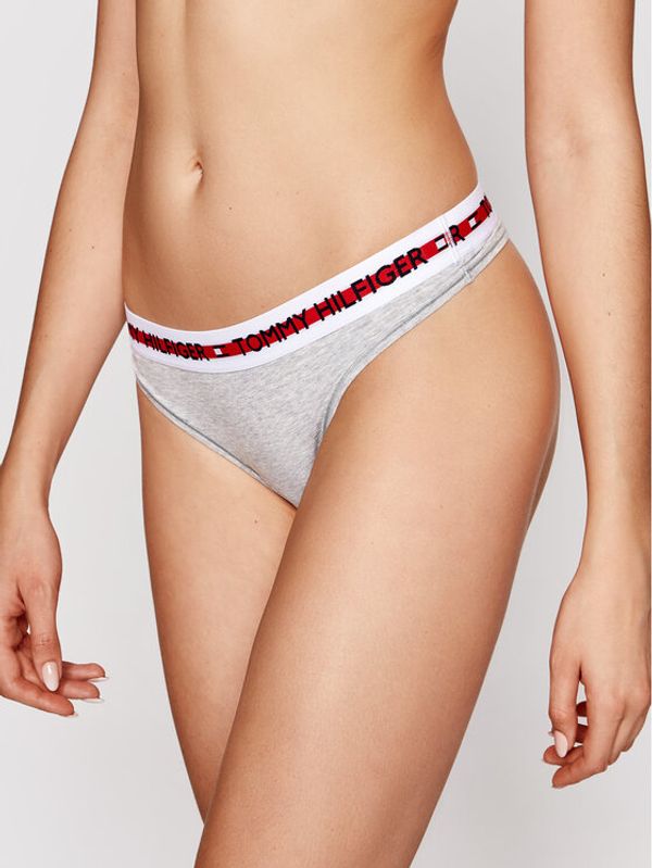 Tommy Hilfiger Tommy Hilfiger Бикини тип прашка Thong UW0UW02458 Сив