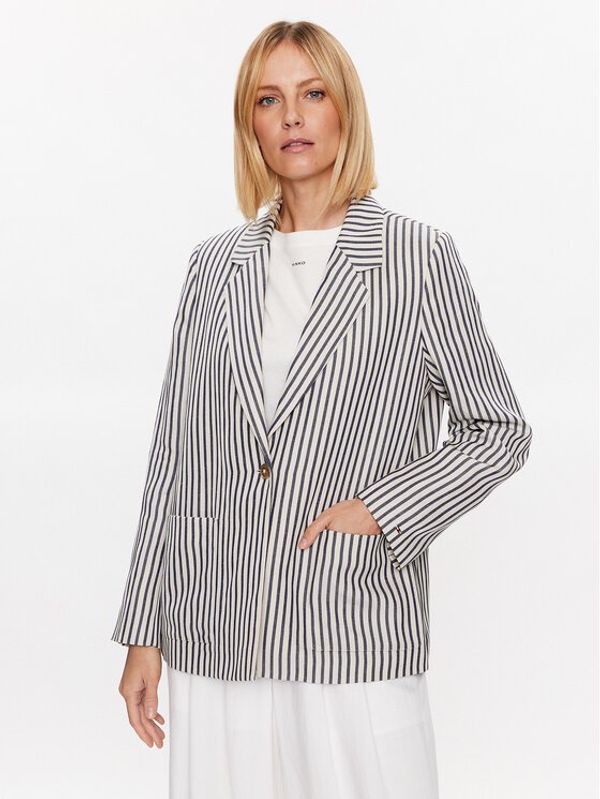 Tommy Hilfiger Tommy Hilfiger Блейзър WW0WW38180 Екрю Relaxed Fit