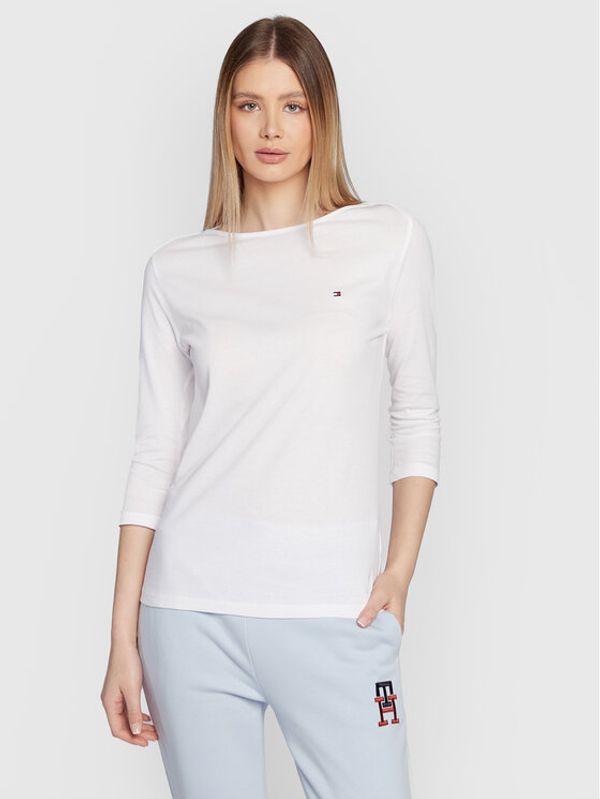 Tommy Hilfiger Tommy Hilfiger Блуза Boat WW0WW31669 Бял Slim Fit