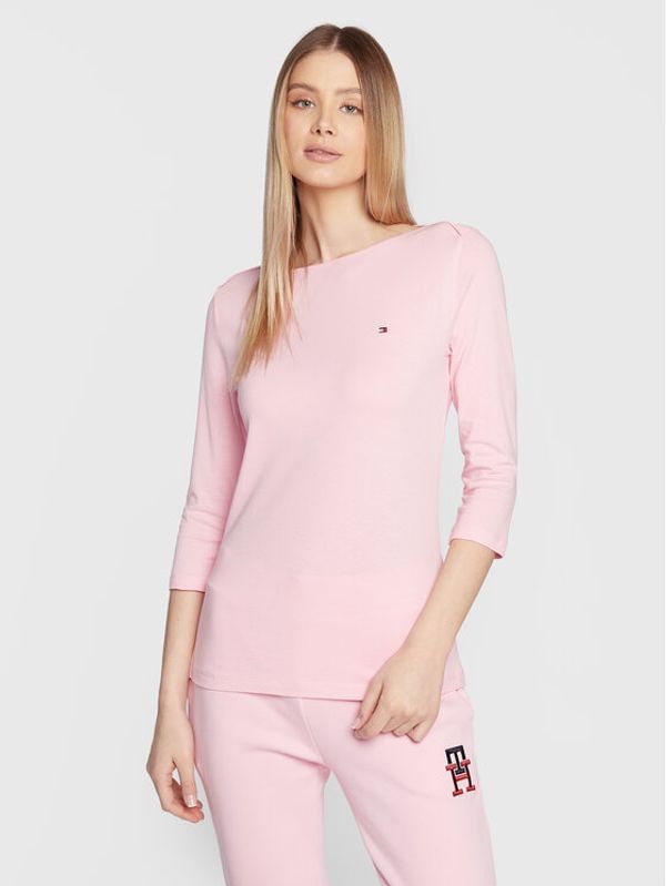 Tommy Hilfiger Tommy Hilfiger Блуза Boat WW0WW31669 Розов Slim Fit
