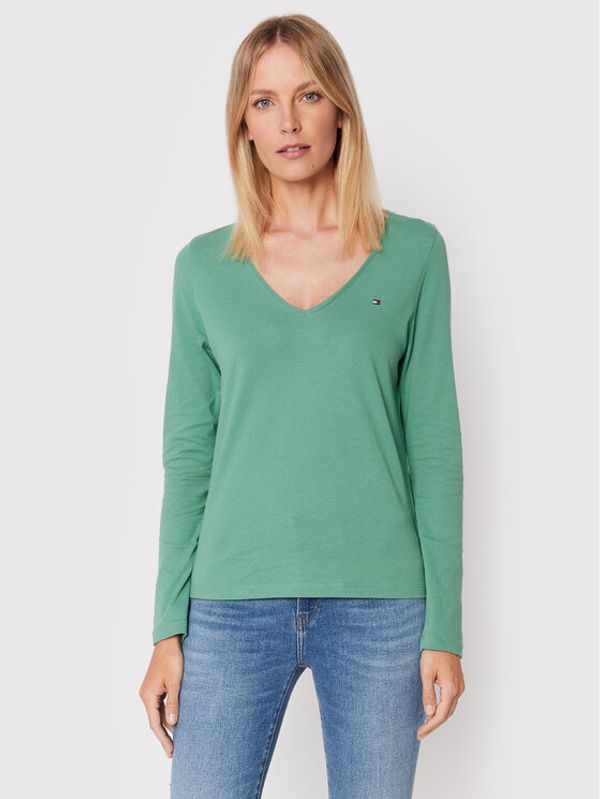 Tommy Hilfiger Tommy Hilfiger Блуза Classic WW0WW30489 Зелен Regular Fit