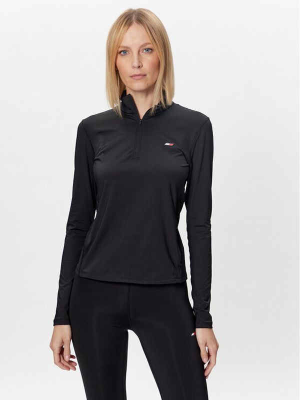 Tommy Hilfiger Tommy Hilfiger Блуза Half Zip Ls S10S101664 Черен Slim Fit