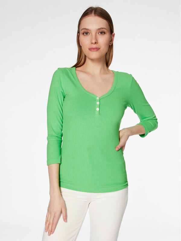 Tommy Hilfiger Tommy Hilfiger Блуза Henley WW0WW37874 Зелен Slim Fit