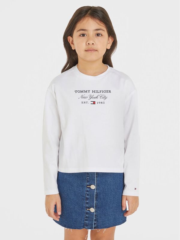 Tommy Hilfiger Tommy Hilfiger Блуза KG0KG07643 S Бял Regular Fit