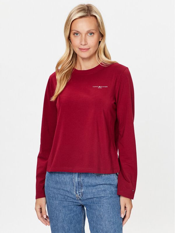 Tommy Hilfiger Tommy Hilfiger Блуза Mini Corp Logo WW0WW39784 Червен Relaxed Fit
