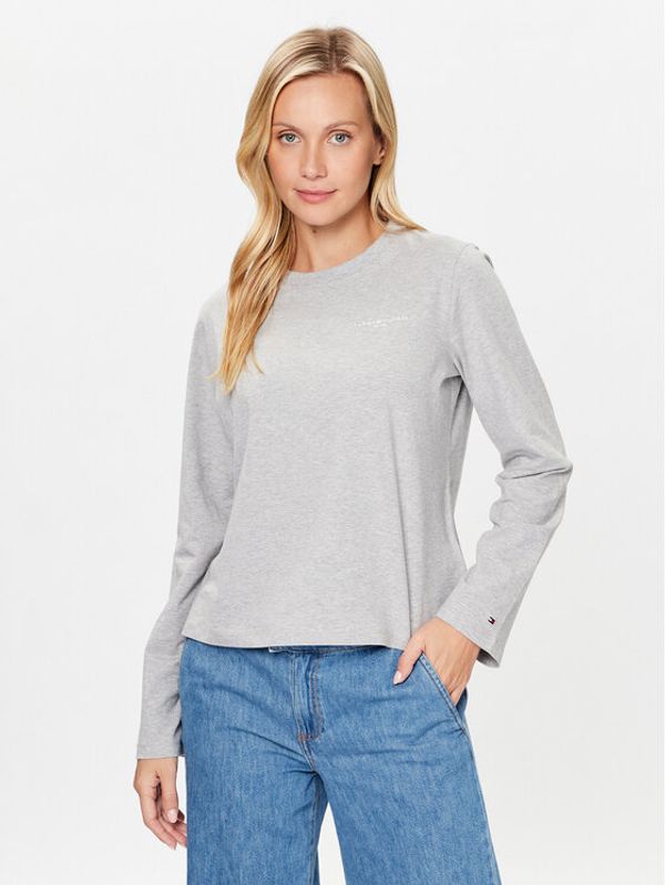 Tommy Hilfiger Tommy Hilfiger Блуза Mini Corp Logo WW0WW39784 Сив Relaxed Fit