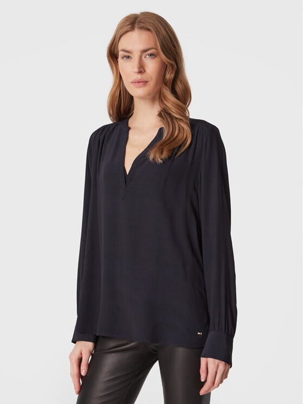Tommy Hilfiger Tommy Hilfiger Блуза Solid WW0WW38350 Тъмносин Regular Fit