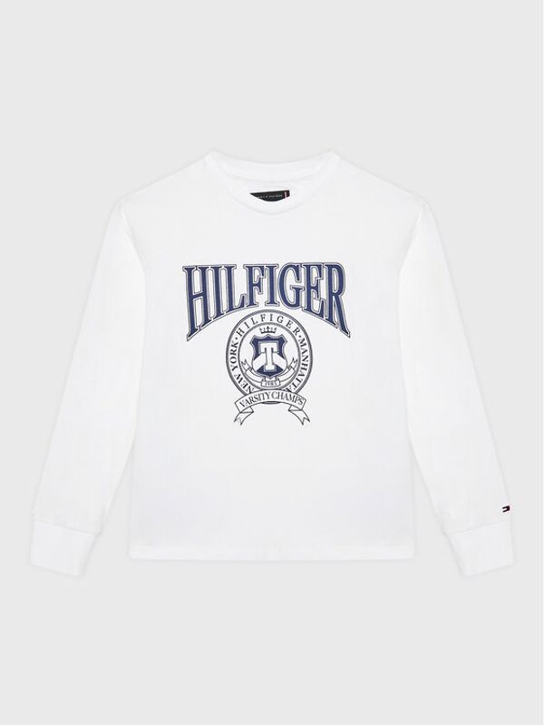 Tommy Hilfiger Tommy Hilfiger Блуза Varsity KB0KB08024 D Бял Regular Fit
